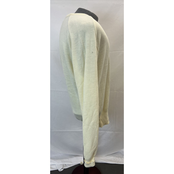 Vintage LOGO 7 Miami Dolphins Logo Ivory Acrylic Sweater Size XL NFL Football FS - Picture 2 of 9